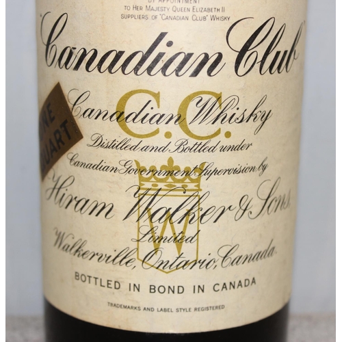 1667 - 1963 Canadian Club whisky one quart bottle size