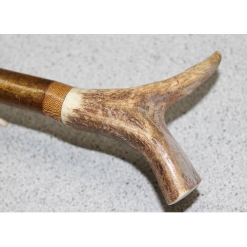 1685 - 2 antler & hazel shepherds crooks