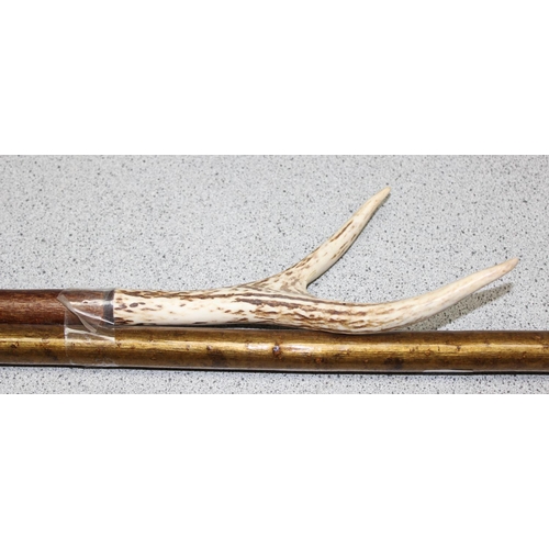 1685 - 2 antler & hazel shepherds crooks