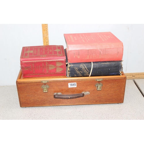 1845 - 2 wooden boxes and 3 vintage books to the history of Shiplake