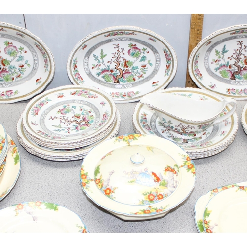 1855 - Qty of china to incl. Indian Tree Ironstone by WA &Co, and Romance by H. H & G Ltd part dinner sets