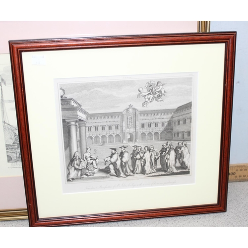 440 - Mixed lot of pictures to include antique engravings by Carlo Zucchi & Pears soap prints