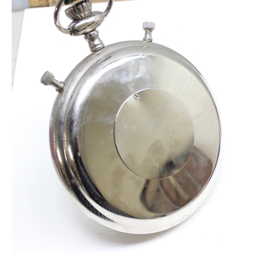 1352 - An oversize vintage style pocket watch designed wall clock by Spencer & Marilyn of London