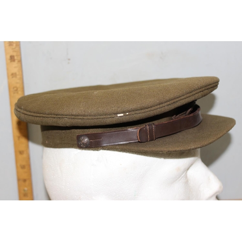 1427 - An early 20th century military officers cap with bronze Royal Artillery badge, made by Shirley Brook... 