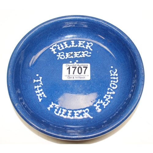 1707 - A rare C.H Brannam of Barnstaple Fuller's Beer advertising dish and a set of Players advertising pla... 