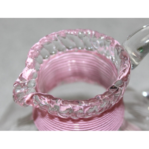 1861 - Qty of antique and later glassware to include a large pink milk glass vase