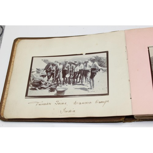 1426 - A WW1 period photograph album containing a large qty of interesting pictures of India with annotatio... 