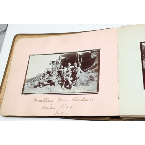 1426 - A WW1 period photograph album containing a large qty of interesting pictures of India with annotatio... 