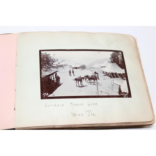 1426 - A WW1 period photograph album containing a large qty of interesting pictures of India with annotatio... 