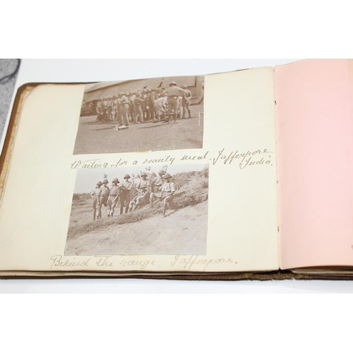 1426 - A WW1 period photograph album containing a large qty of interesting pictures of India with annotatio... 