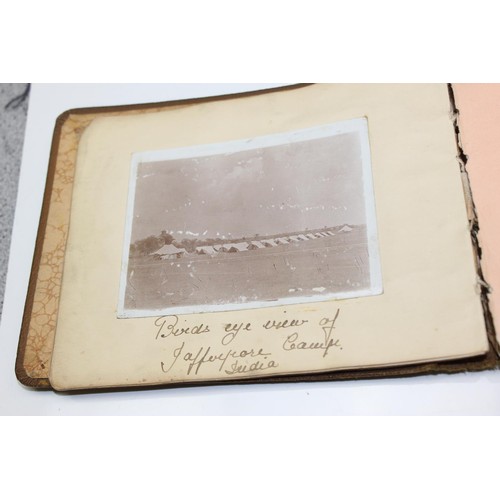 1426 - A WW1 period photograph album containing a large qty of interesting pictures of India with annotatio... 