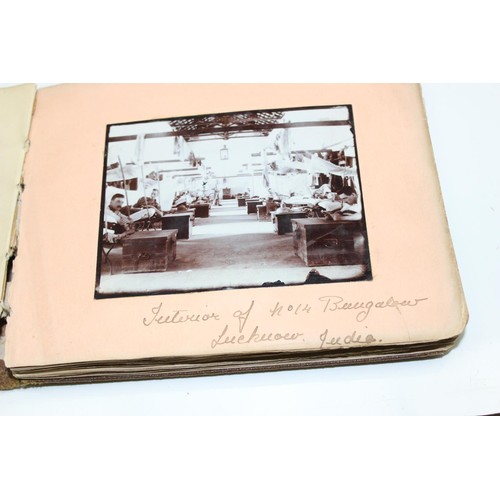 1426 - A WW1 period photograph album containing a large qty of interesting pictures of India with annotatio... 