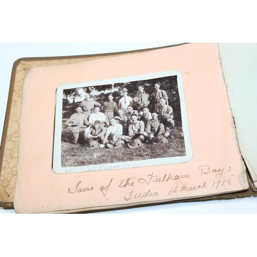 1426 - A WW1 period photograph album containing a large qty of interesting pictures of India with annotatio... 