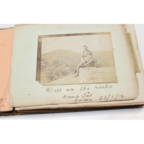 1426 - A WW1 period photograph album containing a large qty of interesting pictures of India with annotatio... 