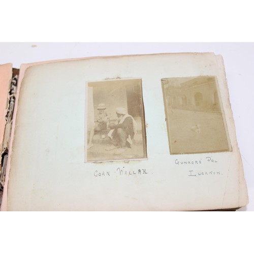 1426 - A WW1 period photograph album containing a large qty of interesting pictures of India with annotatio... 