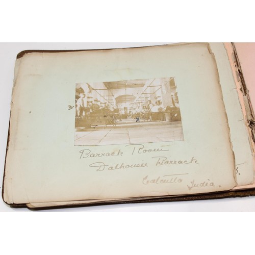 1426 - A WW1 period photograph album containing a large qty of interesting pictures of India with annotatio... 