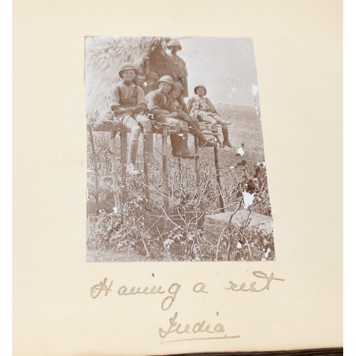 1426 - A WW1 period photograph album containing a large qty of interesting pictures of India with annotatio... 