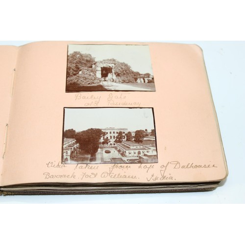 1426 - A WW1 period photograph album containing a large qty of interesting pictures of India with annotatio... 