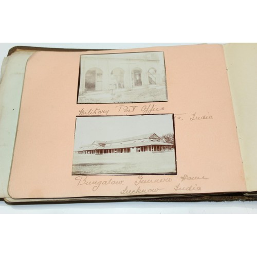 1426 - A WW1 period photograph album containing a large qty of interesting pictures of India with annotatio... 