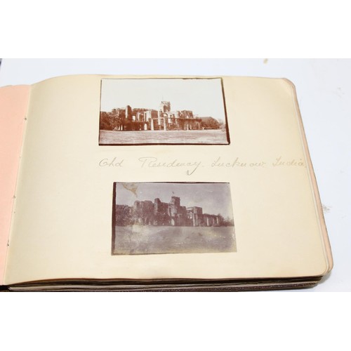 1426 - A WW1 period photograph album containing a large qty of interesting pictures of India with annotatio... 