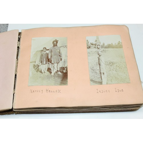 1426 - A WW1 period photograph album containing a large qty of interesting pictures of India with annotatio... 