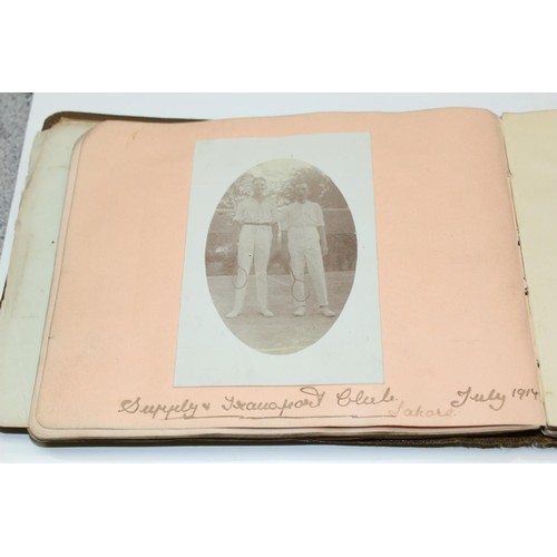 1426 - A WW1 period photograph album containing a large qty of interesting pictures of India with annotatio... 