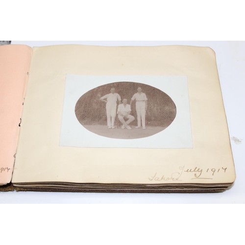 1426 - A WW1 period photograph album containing a large qty of interesting pictures of India with annotatio... 