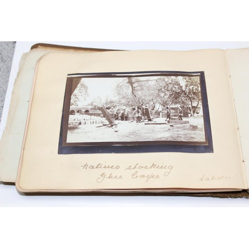 1426 - A WW1 period photograph album containing a large qty of interesting pictures of India with annotatio... 