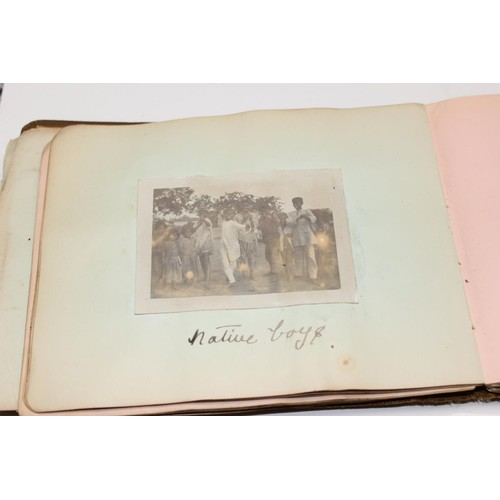 1426 - A WW1 period photograph album containing a large qty of interesting pictures of India with annotatio... 