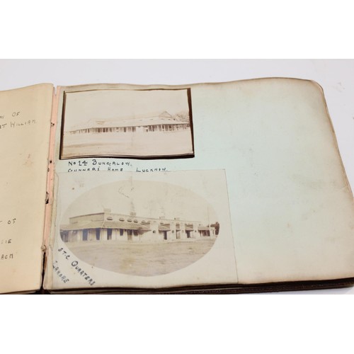 1426 - A WW1 period photograph album containing a large qty of interesting pictures of India with annotatio... 