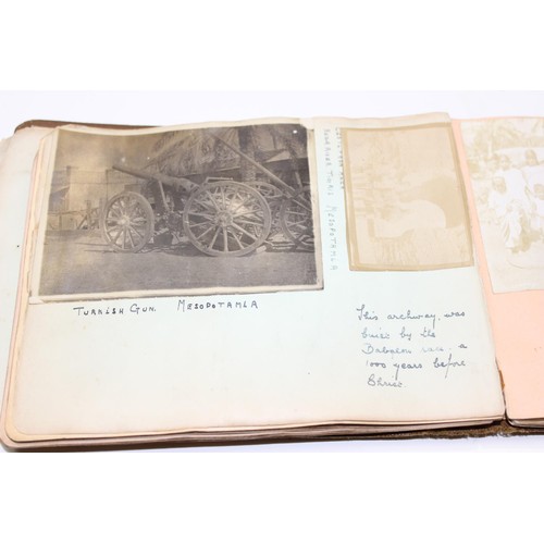 1426 - A WW1 period photograph album containing a large qty of interesting pictures of India with annotatio... 