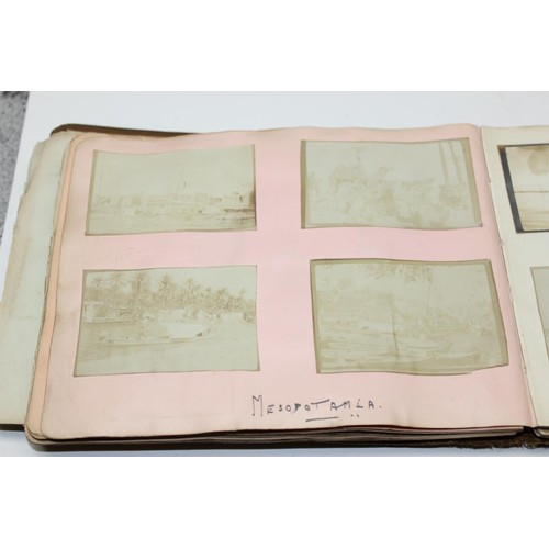 1426 - A WW1 period photograph album containing a large qty of interesting pictures of India with annotatio... 