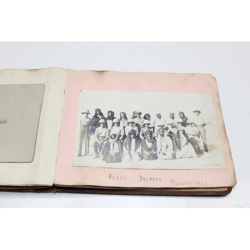 1426 - A WW1 period photograph album containing a large qty of interesting pictures of India with annotatio... 