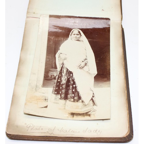 1426 - A WW1 period photograph album containing a large qty of interesting pictures of India with annotatio... 