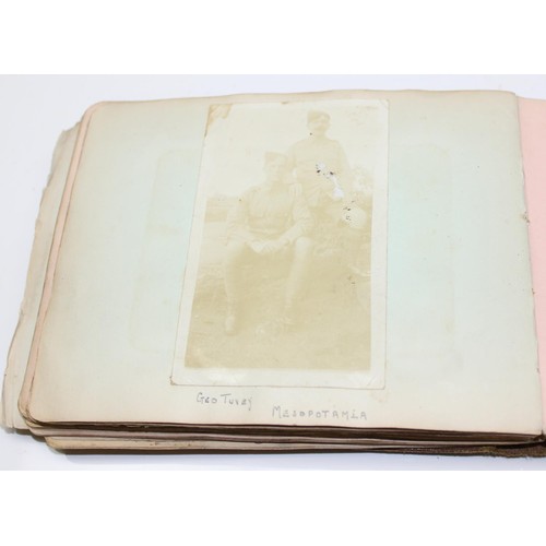 1426 - A WW1 period photograph album containing a large qty of interesting pictures of India with annotatio... 