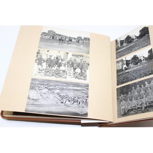 1431 - An early 20th century photograph album containing a number of WW1 period military photographs