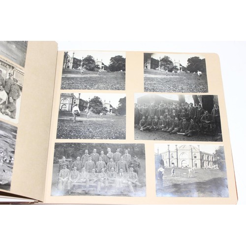 1431 - An early 20th century photograph album containing a number of WW1 period military photographs