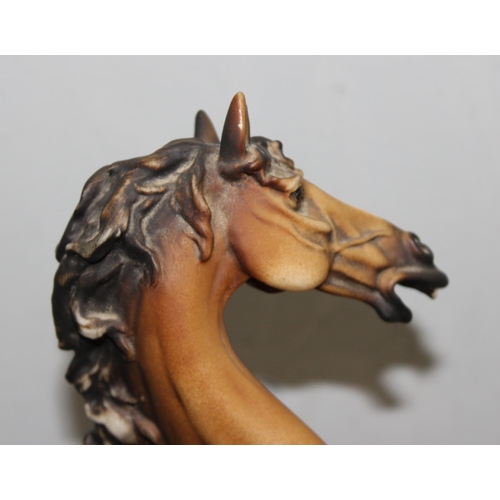 1650 - Resin model of a rearing chestnut horse