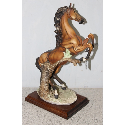 1650 - Resin model of a rearing chestnut horse