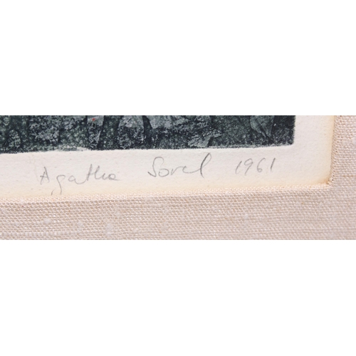 412 - Agathe Sorel 'Le Vedete' limited edition signed print 6/50, signed & dated for 1961