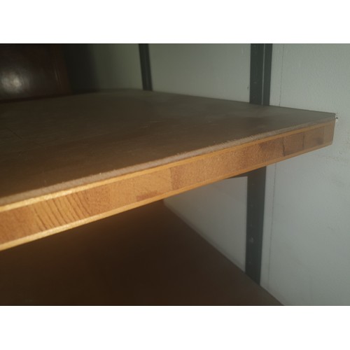 3 - A set of retro modular wall shelves, each shelf approx 41cm wide, distinctive brackets