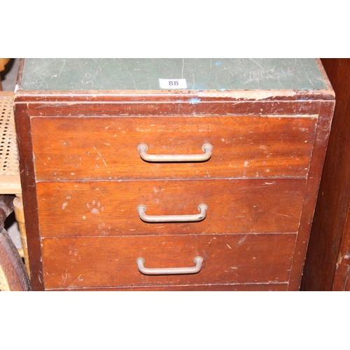 88 - Retro 4 drawer chest of drawers, approx 45cm wide