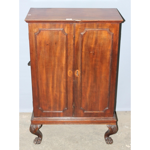 1 - A 19th century mahogany floor standing collector's cabinet with 2 banks of 25 slim drawers standing ... 