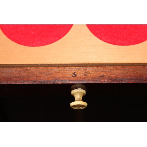 1 - A 19th century mahogany floor standing collector's cabinet with 2 banks of 25 slim drawers standing ... 