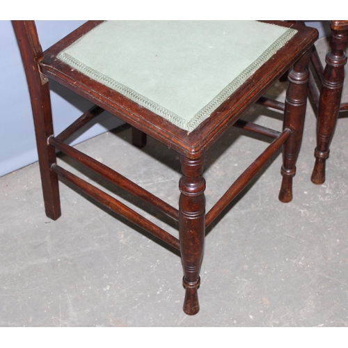 15 - A pair of antique bedroom chairs