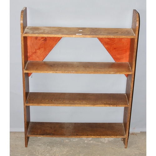 27 - Vintage set of oak bookshelves, approx 80cm wide