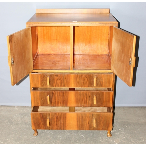 5 - An early 20th century 3 drawer chest with cabinet top, approx 76cm wide