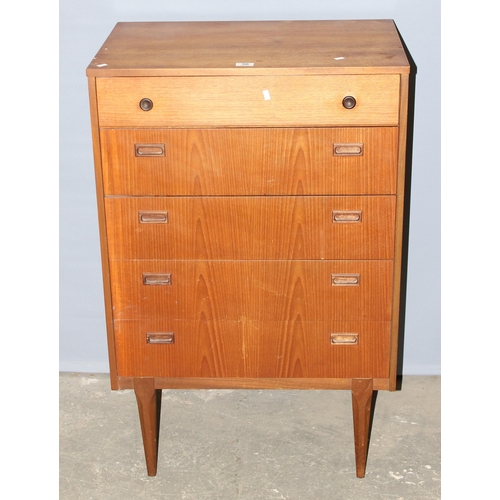 56 - A retro Nathan 5 drawer chest of drawers, approx 70cm wide