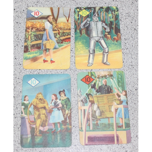 1502 - A rare complete set of 1940 Castell brothers Wizard of Oz playing cards, 44 cards plus instruction s... 