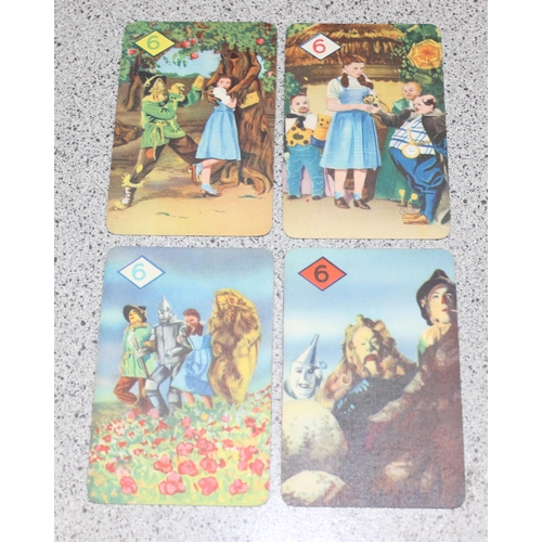 1502 - A rare complete set of 1940 Castell brothers Wizard of Oz playing cards, 44 cards plus instruction s... 